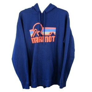 Marmot‎ Mountain Works Long Sleeve Hooded Sweatshirt Hoodie Men's 2XT Blue